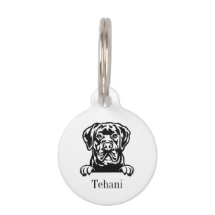 cane corso dog personalised name tag