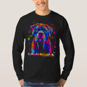 Cane Corso Dog Pianist T-Shirt