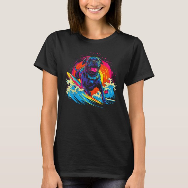 Cane Corso Dog Surfer T-Shirt (Front)