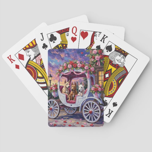 cane corso Dog Valentine's Day Playing Cards (Back)