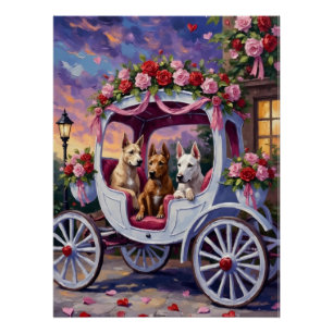 cane corso Dog Valentine's Day Poster