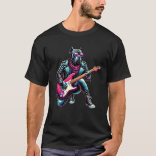 Cane Corso Electric Guitar Funny Dog Rock Band Mus T-Shirt