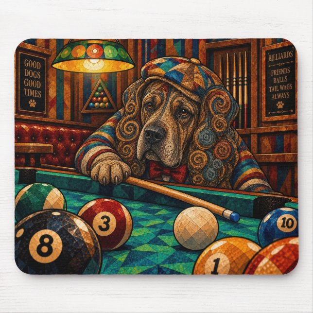 Cane Corso, Geometric Mosaic Mouse Pad (Front)