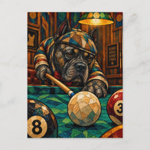 Cane Corso, Geometric Mosaic Postcard
