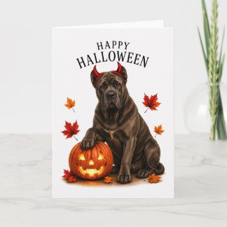 Cane Corso Halloween Devil Dog Card