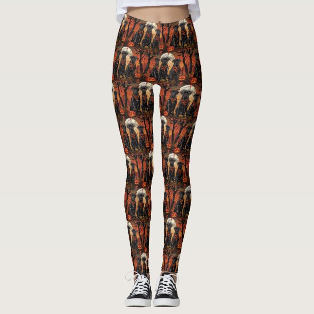 Cane Corso Halloween Spooky Leggings (Front)