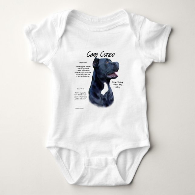 Cane Corso History  Baby Bodysuit (Front)
