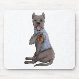 Cane Corso I Love Mum Tattoo Dog Shirt Funny Mothe Mouse Pad