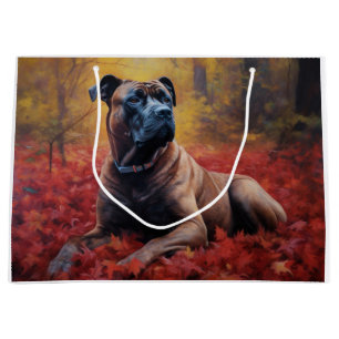 Cane Corso in Autumn Leaves Fall Inspire Large Gift Bag