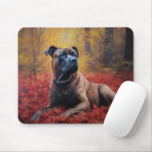 Cane Corso in Autumn Leaves Fall Inspire Mouse Pad