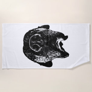 Cane Corso Ink Dog Art Head Portrait Mug Beach Towel