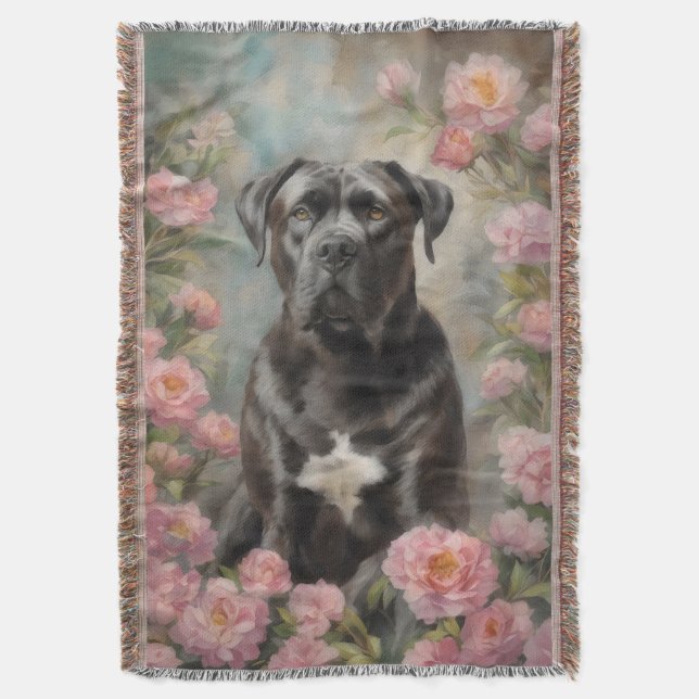Cane Corso Italian Mastiff Throw Blanket (Front Vertical)