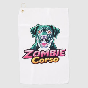 Cane Corso Italian Mastiff Zombie Dog Halloween Es Golf Towel