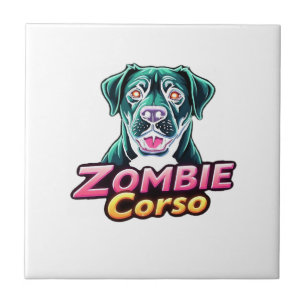 Cane Corso Italian Mastiff Zombie Dog Halloween Es Tile
