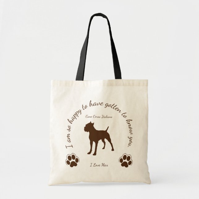 Cane Corso Italiano bag for you and your dog トートバッ (Front)