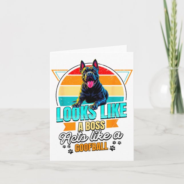 Cane Corso Lover Funny Cane Corso Retro  Card (Front)