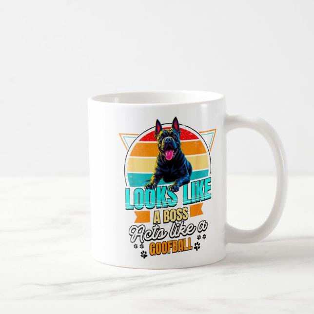 Cane Corso Lover Funny Cane Corso Retro  Coffee Mug (Right)