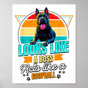 Cane Corso Lover Funny Cane Corso Retro  Poster