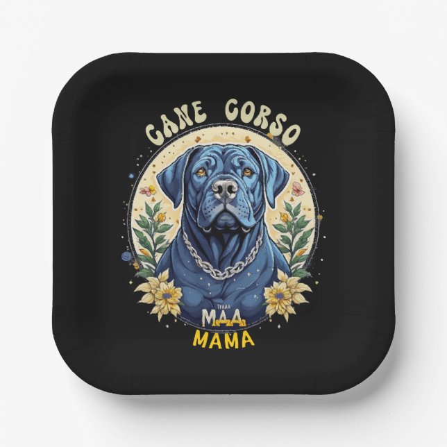 Cane Corso Mama Paper Plate (Front)