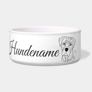 Cane Corso Minimalist Line Art personalized bowl