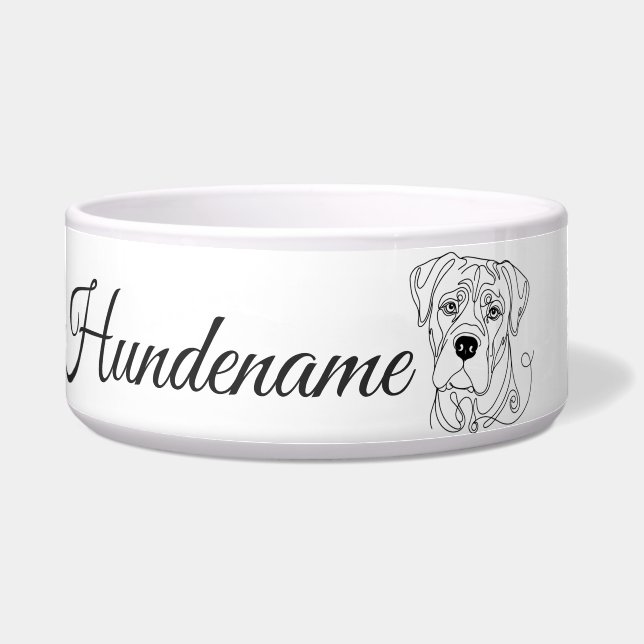 Cane Corso Minimalist Line Art personalized bowl (Front)