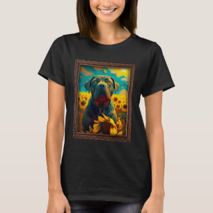 Cane Corso Painting Sunflower Flower Mum Women Flo T-Shirt