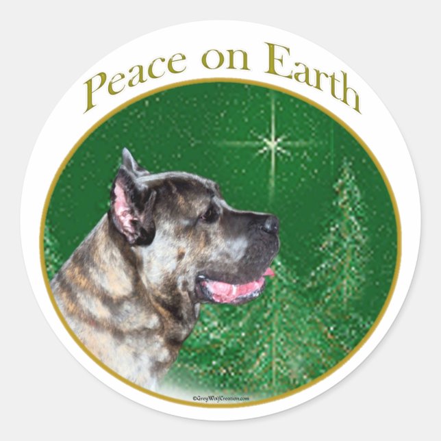 Cane Corso Peace Classic Round Sticker (Front)