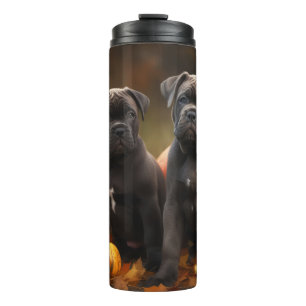 Cane Corso Puppy Autumn Delight Pumpkin Thermal Tumbler