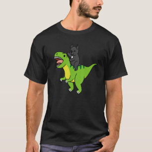 Cane Corso Riding Rex Dinosaur Dog T-Shirt