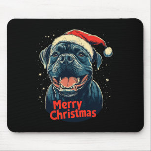 Cane Corso Santa Hat Merry Christmas Xmas Dog Love Mouse Pad