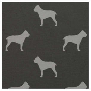 Cane Corso Silhouettes Pattern Fabric