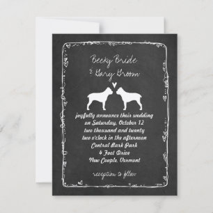 Cane Corso Silhouettes Wedding Announcement