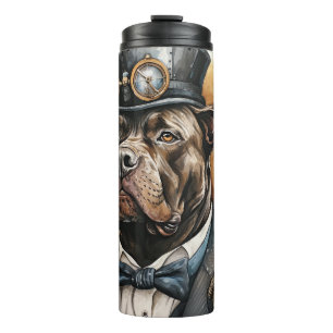 Cane Corso Steampunk Dog Thermal Tumbler