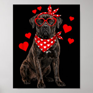 Cane Corso Valentines Day Dog Lover Heart  Poster