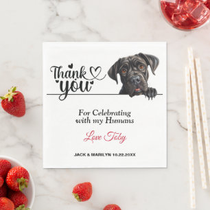 Cane Corso Wedding Thank You Napkin