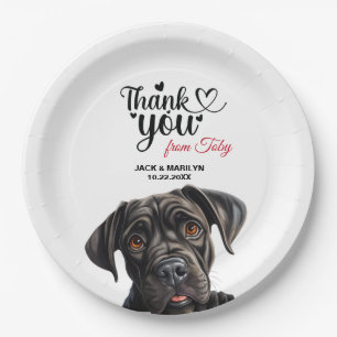 Cane Corso Wedding Thank You Paper Plate