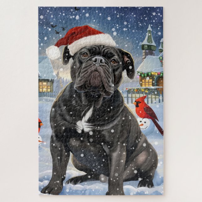 Cane Corso Winter Wonderland Christmas Joy  Jigsaw Puzzle (Vertical)