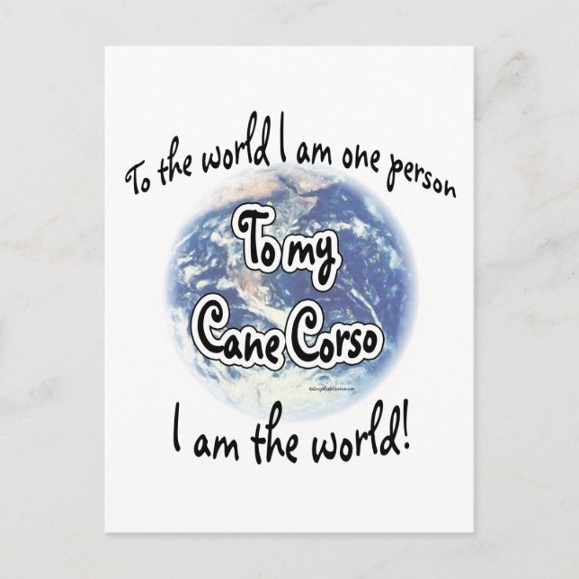 Cane Corso World 2 Postcard (Front)