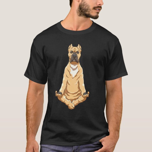 Cane Corso Yoga Dog T-Shirt (Front)