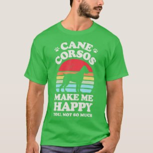Cane Corsos Make Me Happy Sunset Retro  for Men Wo T-Shirt