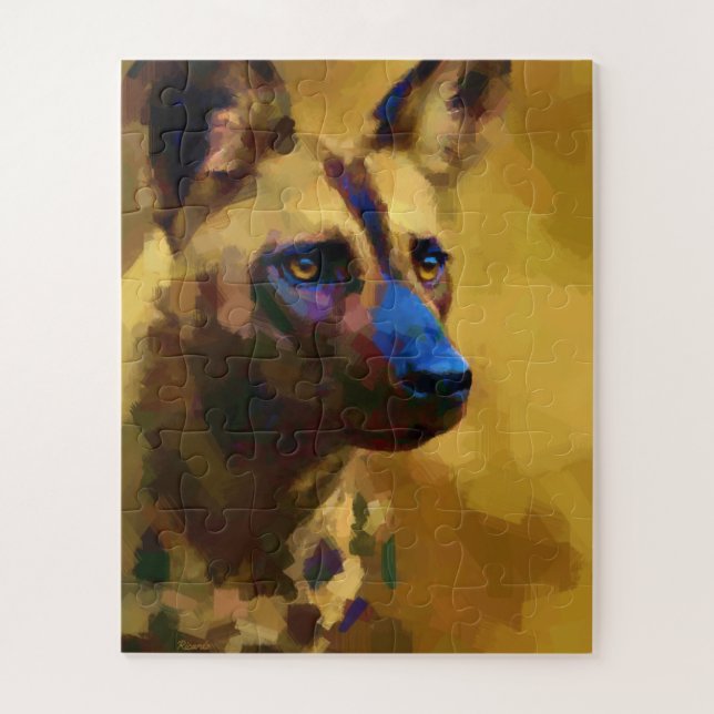 Cane Selvatico Africano Jigsaw Puzzle (Vertical)