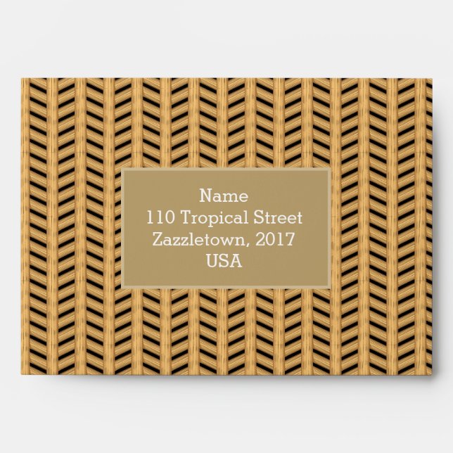 Cane wicker parquet envelope (Front)