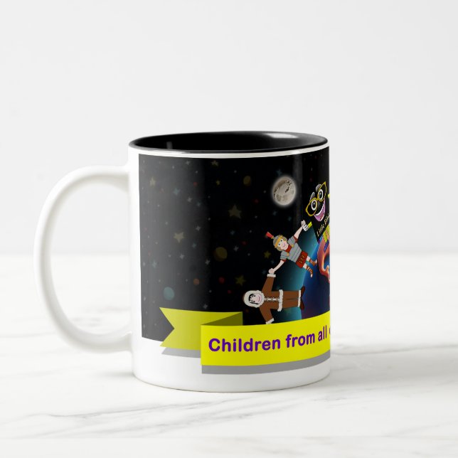 Caneca Children for Jesus (Bibline and Turmine) Two-Tone Coffee Mug (Left)