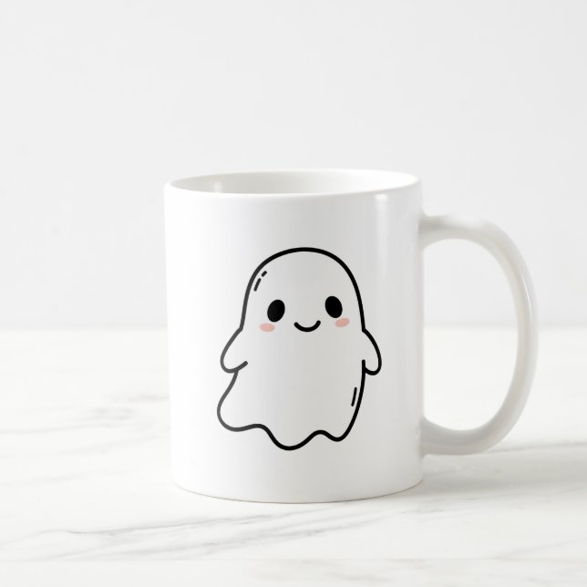 Caneca Cute Kawaii Ghost Coffee Mug (Right)