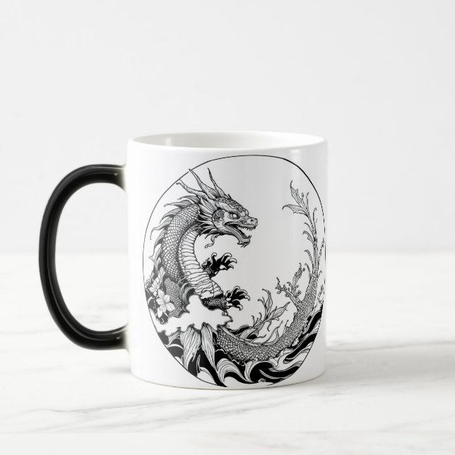Caneca design dragao  magic mug (Left)