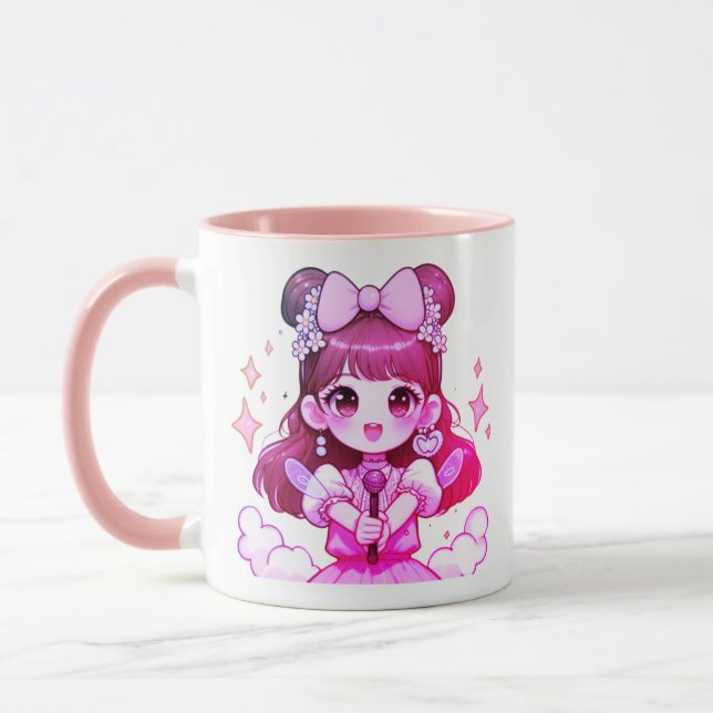 caneca kpop girl singer cartoon mug (Left)