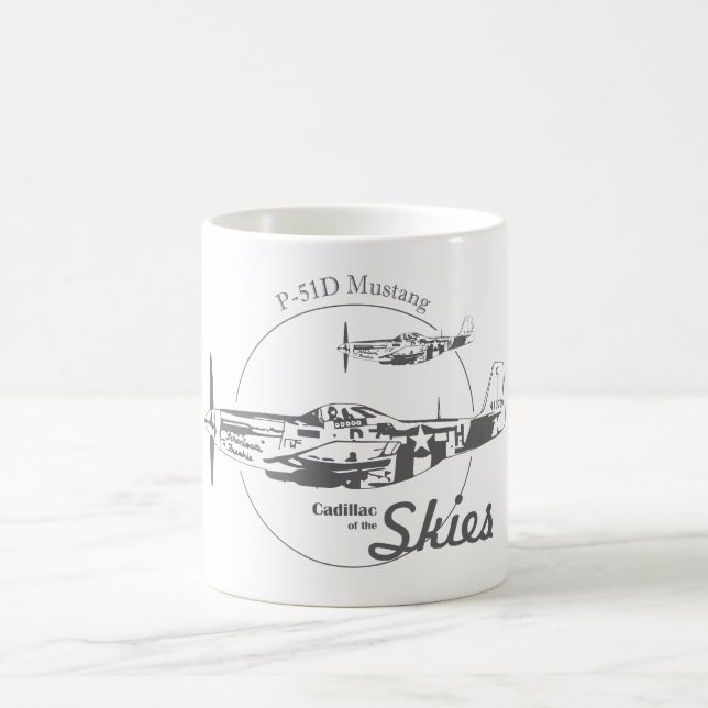 Caneca P-51D Mustang USAF WWII Coffee Mug (Center)