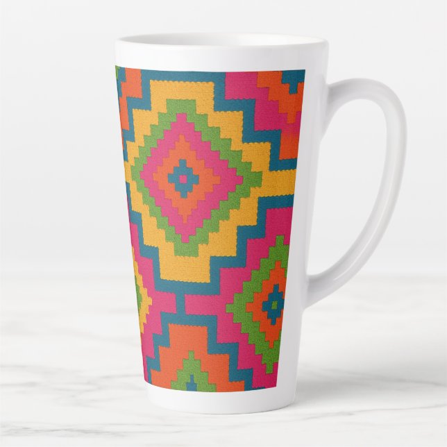CANECAS CORES GEOMÉTRICO  LATTE MUG (Right)