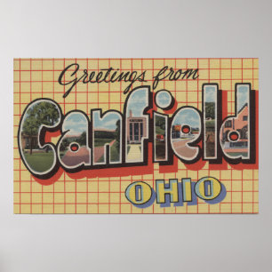 Canfield, Ohio - Large Letter Scenes Poster