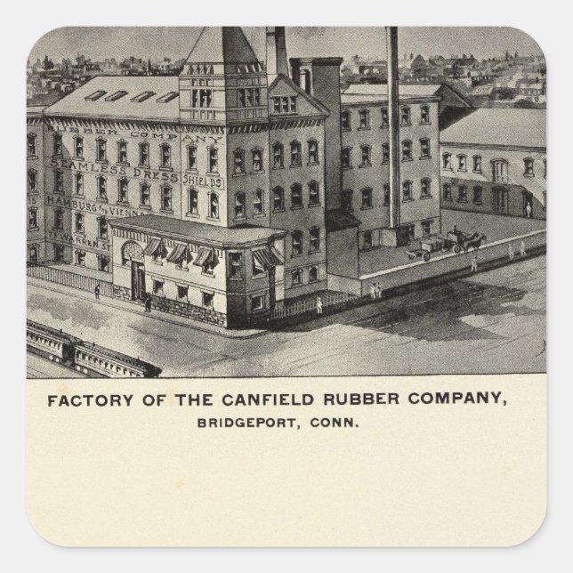 Canfield Rubber Co Square Sticker (Front)